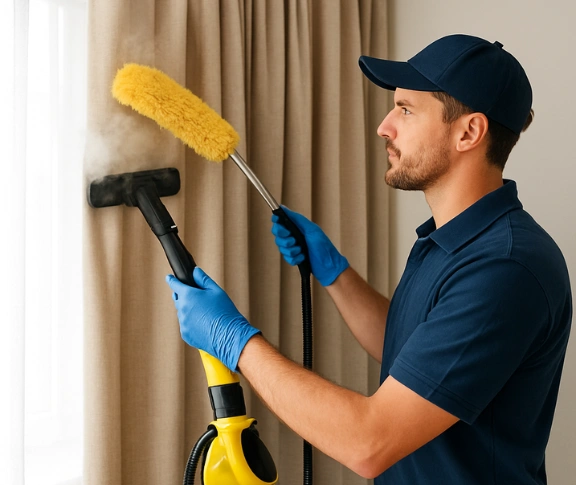 Trusted blind cleaning technician Matty Curtain Cleaning kunda-park QLD