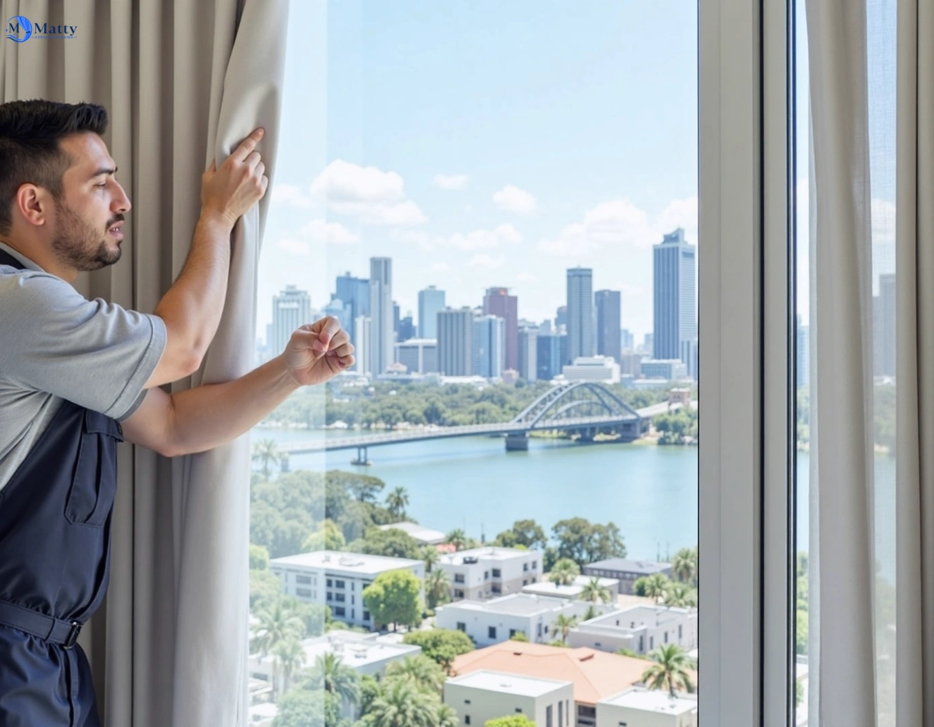 Professional curtain steam cleaning service kunda-park QLD by Matty Curtain Cleaning